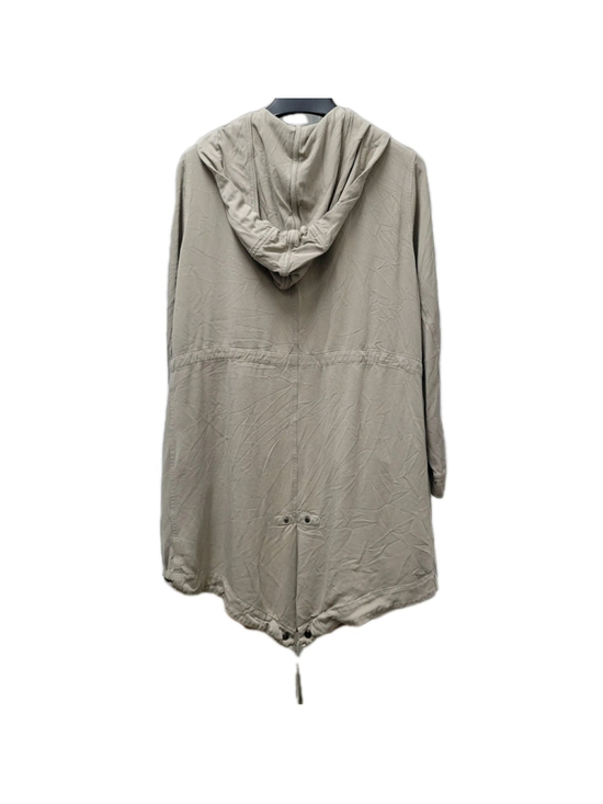 Torrid Women Open Front Olive Roll-Tab Slit-Back Hoodie 100% Rayon Jacket Size 2 - Picture 5 of 10